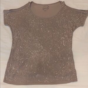 Inc Concepts Women's Sparkling Tan Top